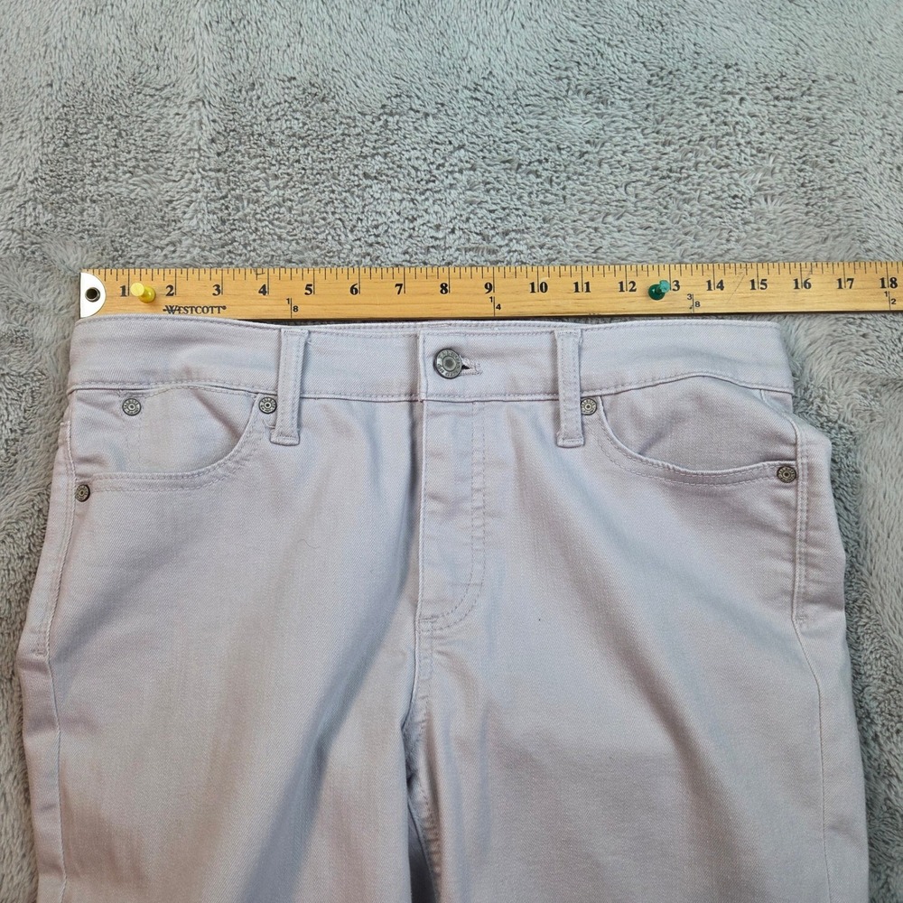 Talbots Cotton Blend Slim Ankle Pants Womens Sz 8 Flawless Five-Pocket Gray Blue - Picture 5 of 9